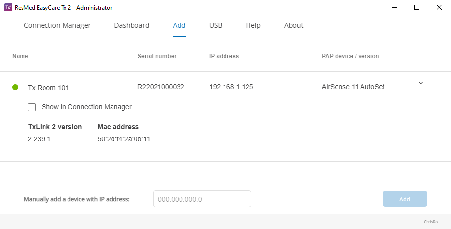 SL UI screenshot Admin Add