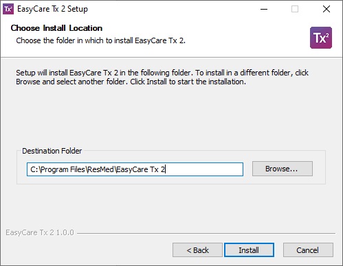 SL UI screenshot Installation Install Location
