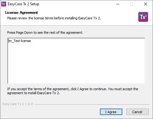 SL UI screenshot Installation License Agreement