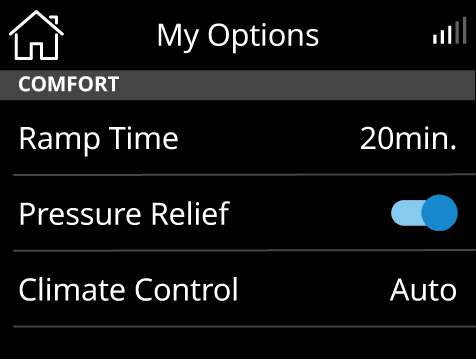 SL UI screenshot My Options
