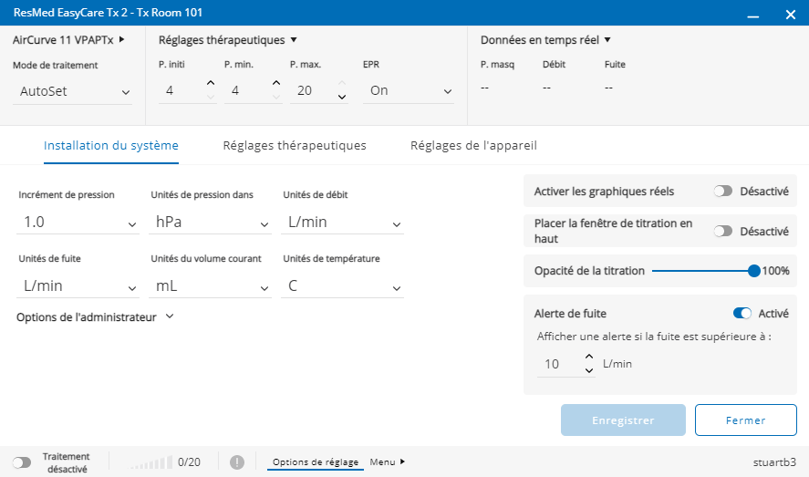 SL UI screenshot Admin System Setup