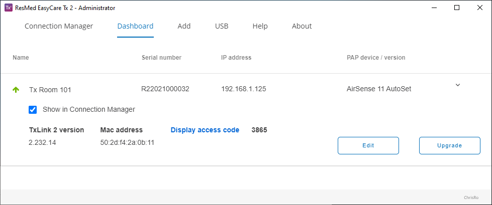 SL UI screenshot Network Connection