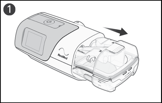 SL Diagram Disassembling cleanable humidifier tub 1